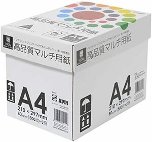 2500枚500枚×5冊 紙厚0.106mm A4 白色度98% 超高白色 マルチ用紙 コピー用紙 高白色 エイピーピージャパン 