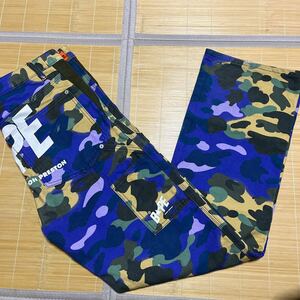 A BATHING APE × HERON PRESTON ダブルニーペインターパンツ　ダック地　XS CAMO 迷彩　BAPE KAWS STA BABY MILO general