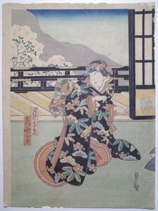 貞広「嵐徳三郎」★中判 浮世絵 上方絵 木版画 摺物 Osaka Prints Ukiyoe★