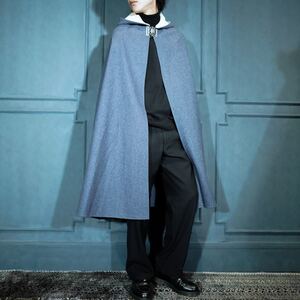 *SPECIAL ITEM* EU VINTAGE WOOL HOODIE CAPE COAT PONCHO/ヨーロッパ古着ウールフーディケープコート(ポンチョ)