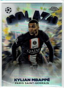 2022-23 Topps Chrome UEFA Club Competitions Kylian Mbappe Golazo