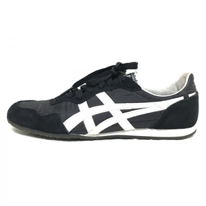 アシックス・オニツカタイガー asics Onitsuka Tiger スニーカー 24.5 - 化学繊維×スエード×合皮 黒×白 レディース 靴