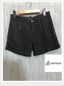 ★JOHNBULL ジョンブル レディースツイードショーツ 新品 M 黒 定価13000円 ショートパンツ AP075