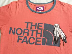 THE NORTH FACE ノースフェイス PURPLE LABEL パープルレーベル 半袖Tシャツ 羽根刺繍 NT4608N オーガニックコットン Lサイズ 即決 レア