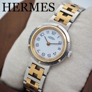 101 HERMES 時計　クリッパー レディース腕時計　コンビ　人気