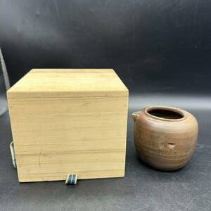 お歯黒壺 筒型片口 茶道具 古美術品 骨董品 イ4