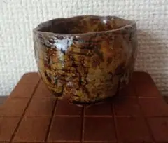 裂紋　ぐい呑　猪口　そば釉風