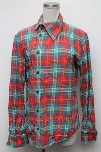 Vivienne Westwood MAN / チェックシャツ 44 オレンジｘグリーン S-24-10-30-035-ts-AS-ZS