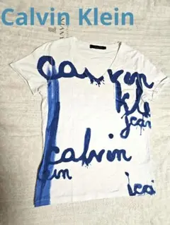 【希少】Calvin Klein カルバンクライン ペイント Tシャツ L