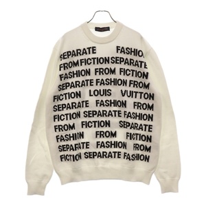 LOUIS VUITTON ルイヴィトン 21AW Letters Sweater RM212M USO HLN06W レターズセーター コットンニット ホワイト