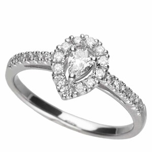 三越ジュエリー　ダイヤモンド(0.16ct)サイドダイヤモンド(0.24ct)リング Pt900 プラチナ 日本サイズ約11号 #51