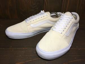 VANS バンズ 国内企画 OLD SKOOL オールドスクール 白×白 27.0ｃm 美品 Used 検 SK8 スリッポン ハーフキャブ スタイル36