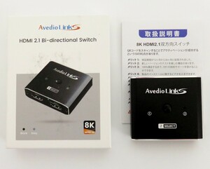 【1円スタート】Avedio links HDMI 切替器 セレクター 2入力1出力 HDMI 2.1 双方向 1円 TER01_1579