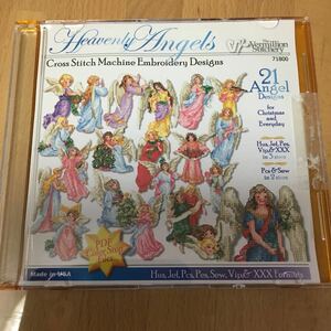 CD-ROM 刺繍データ Heavenly Angels 天国の天使模様クロスステッチ刺繍データ（刺しゅうカード、刺繍カードではありません）です。