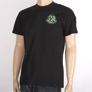 【CU】サイズS　MONCLER モンクレール Tシャツ ブラック 8c00017 8390t 998 ロゴプリント ロゴワッペントップス 半袖 ソー メンズ【新品