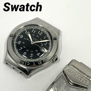 257 Swatch スウォッチ メンズ 腕時計 新品電池交換済 デイト 日付 クオーツ式 人気 希少 ビンテージ レトロ アンティーク
