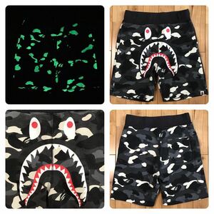 ★蓄光★ City camo シャーク ハーフパンツ Mサイズ ショーツ a bathing ape BAPE shark shorts エイプ ベイプ アベイシングエイプ di12