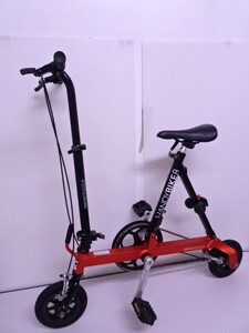 送料無料 ブリヂストン HANDYBIKE8／ハンディバイク8【赤 レッド】中古 折りたたみ自転車