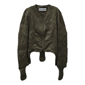 AW2004 Issey Miyake EMBROIDERED DEFORMED FLAP JACKET BLOUSON イッセイミヤケ 変形 ジャケット ブルゾン 90s archive vintage men メン