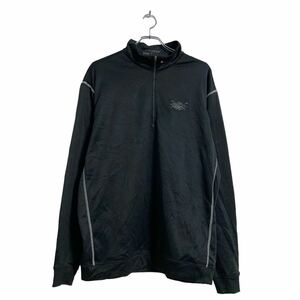 NIKE ロゴ ジャージ XL ブラック ナイキ ハーフジップ ゴルフ 古着卸 アメリカ仕入 a601-5730