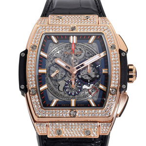 ウブロ HUBLOT スピリット・オブ・ビッグバン キングゴールド パヴェ 601.OX.0183.LR.1704 グレー文字盤 中古 腕時計 メンズ