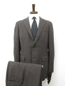 超美品【スーツセレクト SUIT SELECT】 フィンテス生地 3B段返りスーツ (メンズ) sizeA6 ブラウン系 千鳥柄 SLJ1702 □33RMS0402□