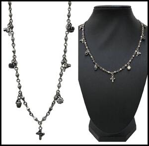 Justin Davis ジャスティンデイビス SNJ265 Charming Necklace クロス クラウン ピストル チャーム ペンダント ネックレス チェーン