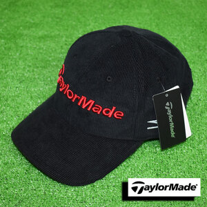 TaylorMade テーラーメイド ゴルフ 秋冬用コーデュロイキャップ【ブラック】新品！