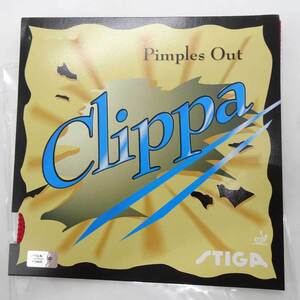 【中古・未使用品】スティガ 卓球 表ソフトラバー Clippa クリッパ レッド 中 980815 STIGA