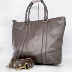 ✨美品✨COACH コーチ　ブリーカー　2wayビジネスバッグ　レザー　ブラウン