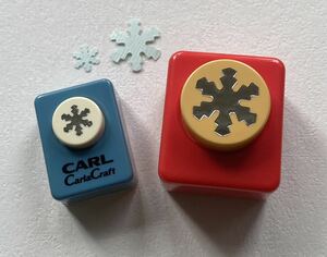 カーラクラフト　ユキ　雪の結晶　スノーフレーク　ミドルサイズ　CP-2　スモールサイズ　CP-1　クラフトパンチ　廃番含む　クリスマス