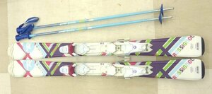 Rossignol/ロシニョール スキー板 108cm RACJY04 ストック付き ビンディング付