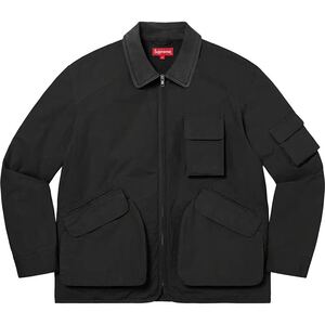 supreme Cotton Utility Jacket シュプリーム コットン ユーテリティ ジャケット レザー カラー leather box ボックス ブルゾン 