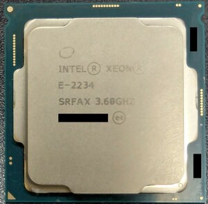 Intel CPU Xeon E-2234 SRFAX 4C/8T 3.6～4.8GHz Cache 8MB DDR4-2666 TDP 71W FCLGA1151