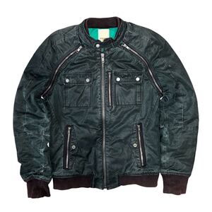 DIESEL ディーゼル アーカイブ ギミック 2way ジップジャケット ベスト グリーン系 サイズM 中古 正規品