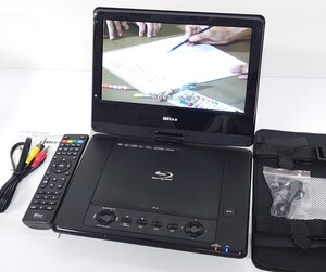 【K835】ダイニチ電子 Wizz ポータブル BD プレーヤー DB-PW1055X Blu-ray DVD ブルーレイ 10インチ リモコン 付属品 付 動作OK