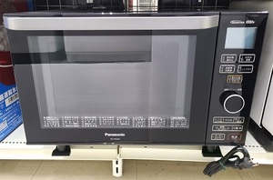 【中古品】 パナソニック Panasonic オーブンレンジ 26L 50/60Hz共用 縦開き 庫内フラット NE-MS265-K 2018年製 ○YR-17186○