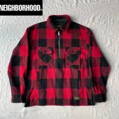 NEIGHBORHOOD ネイバーフッド ハーフジップ チェック ウール シャツ