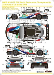 SKデカール SK24124 1/24 BMW M8 GTE FIA 世界耐久選手権 ル・マン 24H 2018 BMW チーム MTEK