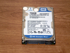 ★ 750GB ★ Western digital Blue 【 WD7500BPVT 】 良品 ★243