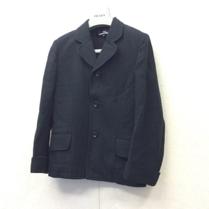 美品【Tricot COMME des GARCONS HOMME DEUX】ジャケット/レディース リネン/コットン/黒/3B★size-S/AD2001/トリコ コムデギャルソン