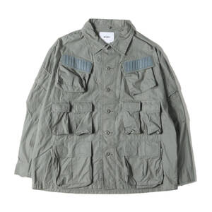 WTAPS ダブルタップス ジャケット サイズ:M リップストップ モジュラー ミリタリー シャツ ジャケット (MODULAR LS 01) オリーブドラブ