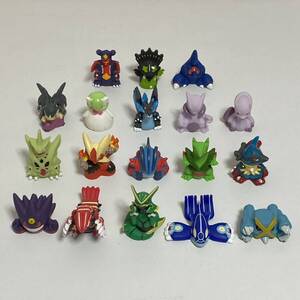 【中古品】BANDAI バンダイ ポケットモンスター ポケモンキッズ 指人形 18個セット メガレックウザ メガゲンガー ゲンシグラードン etc.