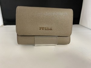 期間限定セール フルラ FURLA 三つ折り財布 ベージュ系