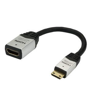 まとめ得 HORIC HDMI-HDMI MINI変換アダプタ 7cm シルバー HCFM07-010 x [2個] /l