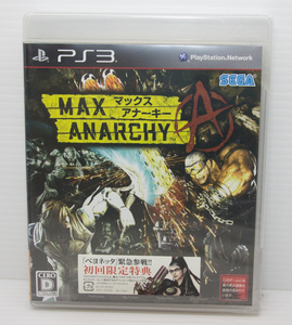 ◆新品未開封◆PS3　MAX ANARCHY　マックスアナーキー