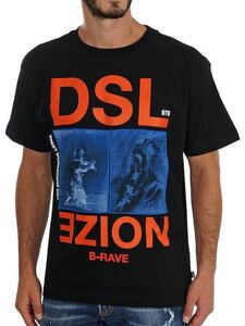 DIESEL Tシャツ Wallace T-Shirt 00SJ2Y-0PATI-900 ブラック Mサイズ ディーゼル