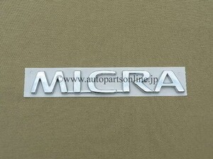 マイクラ MICRA リア リヤ エンブレム K12 マーチ EMBLEM 純正 部品 MARCH PARTS アクセサリー 日産 NISSAN 海外 仕様 MARCH パーツ 通販