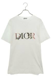 ディオール DIOR 113J686A0554 サイズ:M フローラルロゴ刺繍Tシャツ 中古 SS13