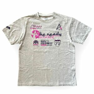 国内正規 ARENA アリーナ 半袖 プリント デザイン Tシャツ 丸首 コットン トップス カットソー イラスト XL アッシュ DESCENTE デサント